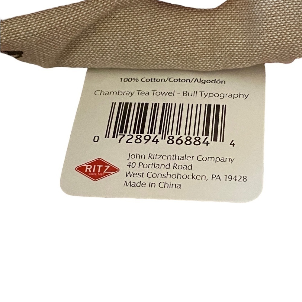 Bull Chambray Kitchen Towel - Picture 3 of 3